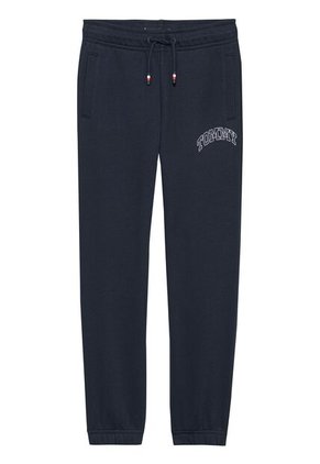 Joggers Azul De Felpa Con Logo Universitario Tommy Hilfiger