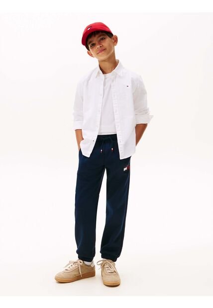 Joggers Azul De Corte Regular Con Logo Tommy Hilfiger