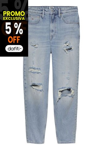 Jeans Azul Mom De Talle Superalto Tommy Jeans Tommy Hilfiger