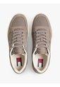 Tenis Beige De Lona Y Cuero Con Suela Cupsole Tommy Hilfiger de Tommy Hilfiger