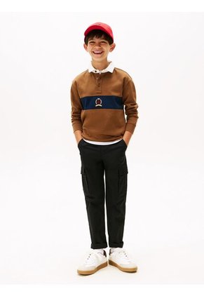 Pantalón Negro Cargo Essential De Ripstop Tommy Hilfiger