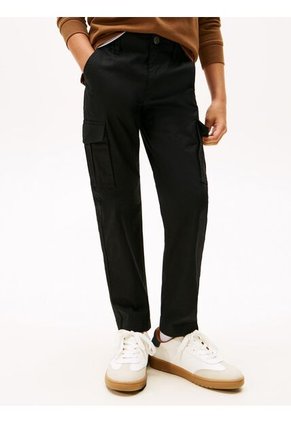 Pantalón Negro Cargo Essential De Ripstop Tommy Hilfiger