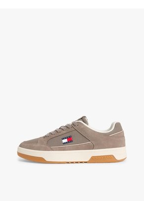 Tenis Beige De Lona Y Cuero Con Suela Cupsole Tommy Hilfiger