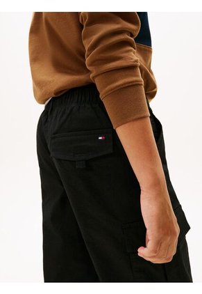 Pantalón Negro Cargo Essential De Ripstop Tommy Hilfiger