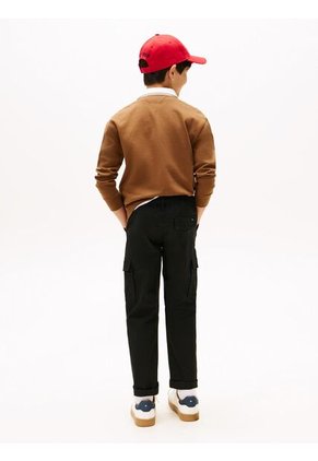 Pantalón Negro Cargo Essential De Ripstop Tommy Hilfiger