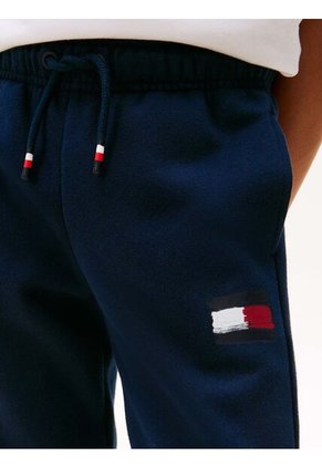 Joggers Azul De Corte Regular Con Logo Tommy Hilfiger
