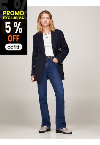 Jeans Azul De Talle Alto Con Corte Bootcut Tommy Hilfiger Tommy Hilfiger