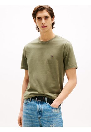 Camiseta Verde De Cuello Redondo Tommy Hilfiger