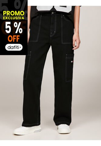 Jeans Negro Tommy Remastered Carpenter Negros Tommy Jeans Tommy Hilfiger