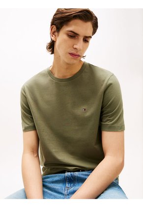 Camiseta Verde De Cuello Redondo Tommy Hilfiger