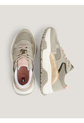 Low De Niña Cut Lace-Up Sneaker Grey/M Tommy Hilfiger