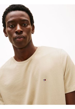 Camiseta Beige De Cuello Redondo Tommy Hilfiger