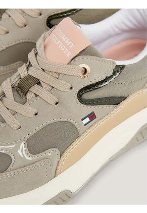 Low De Niña Cut Lace-Up Sneaker Grey/M Tommy Hilfiger