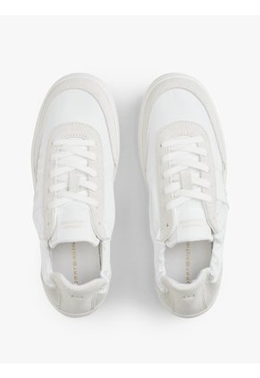 Tenis Blanco Deportivas De Ante Con Elástico Trasero Tommy Hilfiger