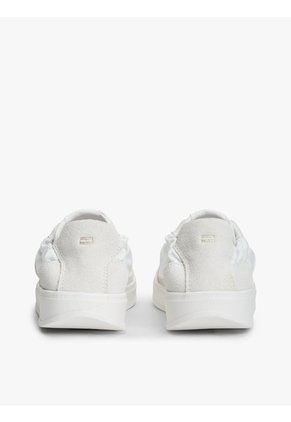 Tenis Blanco Deportivas De Ante Con Elástico Trasero Tommy Hilfiger