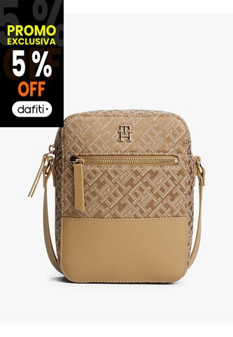 Bolso Beige Crossover Jacquard Tommy Hilfiger Tommy Hilfiger