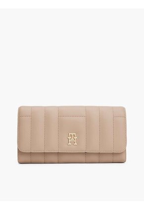 Billetera Beige Large Con Cierre De Solapa Tommy Hilfiger