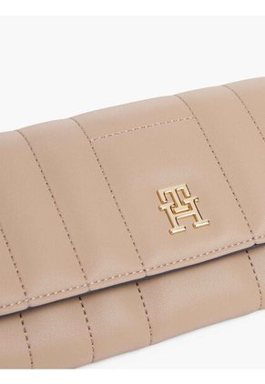 Billetera Beige Large Con Cierre De Solapa Tommy Hilfiger