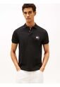 Polo Negro De Corte Regular Con Logo Gráfico Tommy Hilfiger de Tommy Hilfiger