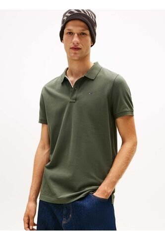 Polo Gris De Corte Slim Con Parche Con Logo Tommy Jeans Tommy Hilfiger