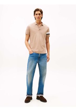 Polo Beige De Corte Regular Con Detalles De Cinta RWB Tommy Hilfiger