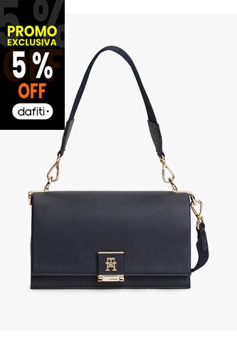 Bolso Azul Mensajero Con Cinta Distintiva Tommy Hilfiger Tommy Hilfiger
