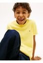 Camiseta Amarilla De Punto Con Logo Bordado Tommy Hilfiger de Tommy Hilfiger