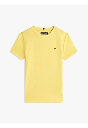 Camiseta Amarilla De Punto Con Logo Bordado Tommy Hilfiger