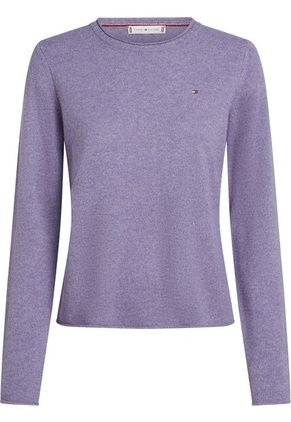 Saco Lila De Lana Con Cuello Redondo Tommy Hilfiger