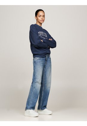 Tenis Blanco De Baloncesto Metalizadas De Cuero Tommy Hilfiger