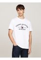Camiseta Blanca Con Logo Bordado Tommy Hilfiger de Tommy Hilfiger