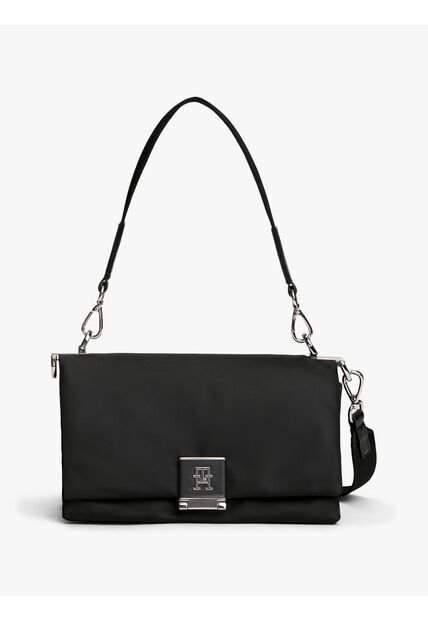 Bolso Negro Cruzado Con Correa De Cinta Tommy Hilfiger
