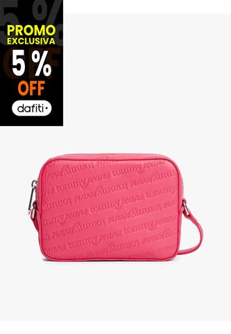 Bolso Rosa Cruzado Con Logo En Bajo Relieve Tommy Hilfiger Tommy Hilfiger