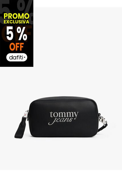 Bolso Negro Camera Bag Bold Script Tommy Hilfiger