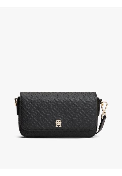 Bolso Negro Mensajero Hilfiger Icon Con Logo Tommy Hilfiger