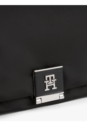 Bolso Negro Cruzado Con Correa De Cinta Tommy Hilfiger