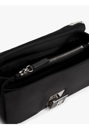 Bolso Negro Cruzado Con Correa De Cinta Tommy Hilfiger