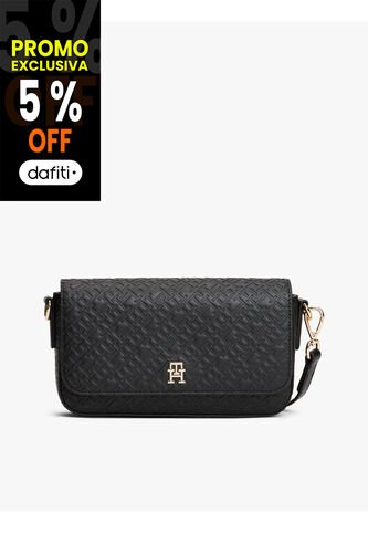 Bolso Negro Mensajero Hilfiger Icon Con Logo Tommy Hilfiger Tommy Hilfiger