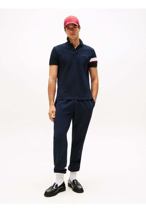 Polo Azul De Corte Regular Con Detalles De Cinta RWB Tommy Hilfiger