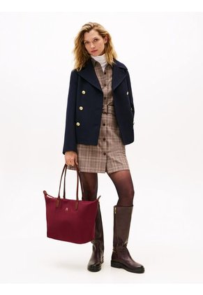 Bolso Rojo Tote Con Monograma TH Tommy Hilfiger