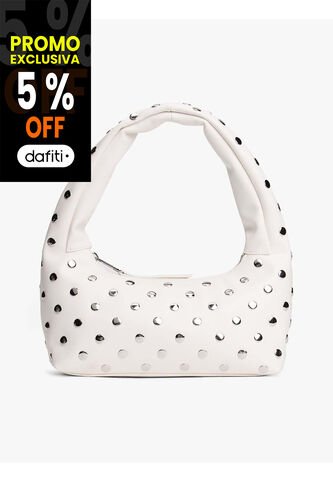 Bolso Blanco De Hombro Con Tachuelas Metalizadas Tommy Hilfiger Tommy Hilfiger