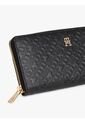 BIlletera Negra TH Icon Grande Con Textura De Monograma Tommy Hilfiger de Tommy Hilfiger