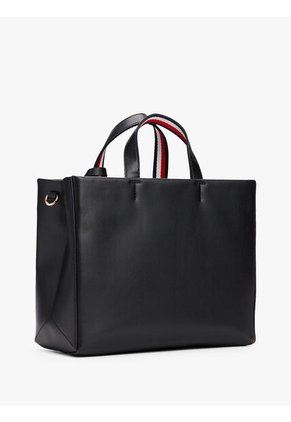 Bolso Negro Tote Cruzado Y Etiqueta Tommy Hilfiger