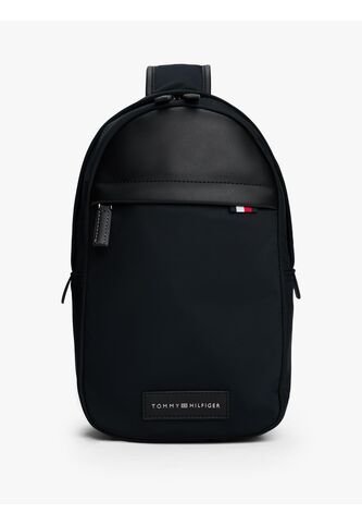 Bolso Negro Cruzado Con Parche Del Logo Tommy Hilfiger Tommy Hilfiger