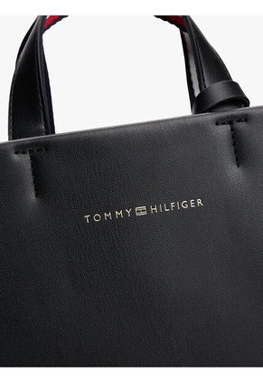 Bolso Negro Tote Cruzado Y Etiqueta Tommy Hilfiger