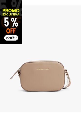 Bolso Beige Cruzado Con Logo Tommy Hilfiger Tommy Hilfiger