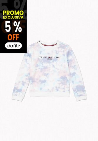 Sudadera Niño Niña Tie Die Blanco Tommy Hilfiger Tommy Hilfiger