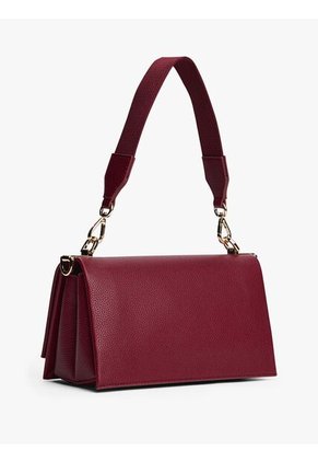 Bolso Rojo Cruzado De Cuero Granulado Tommy Hilfiger
