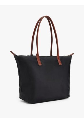 Bolso Negro Tote Con Monograma TH Tommy Hilfiger