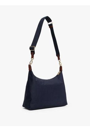 Bolso Azul De Hombro Con Cinta Distintiva Tommy Hilfiger